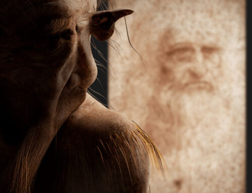 Discovered a freakish 3D-monster inside Leonardo Da Vinci’s Self Portrait!